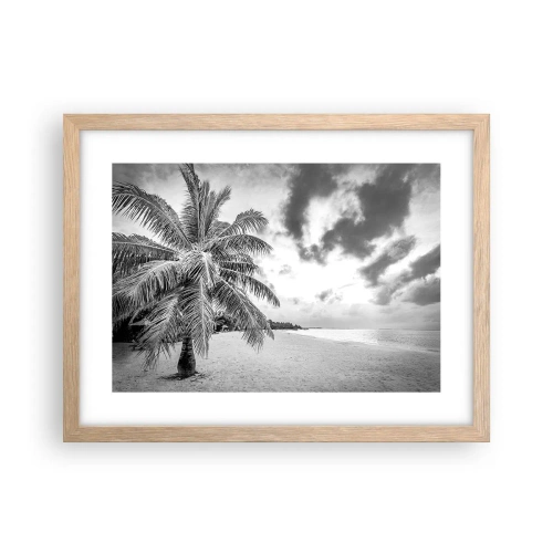 Poster in light oak frame - When You Miss Loneliness… - 40x30 cm