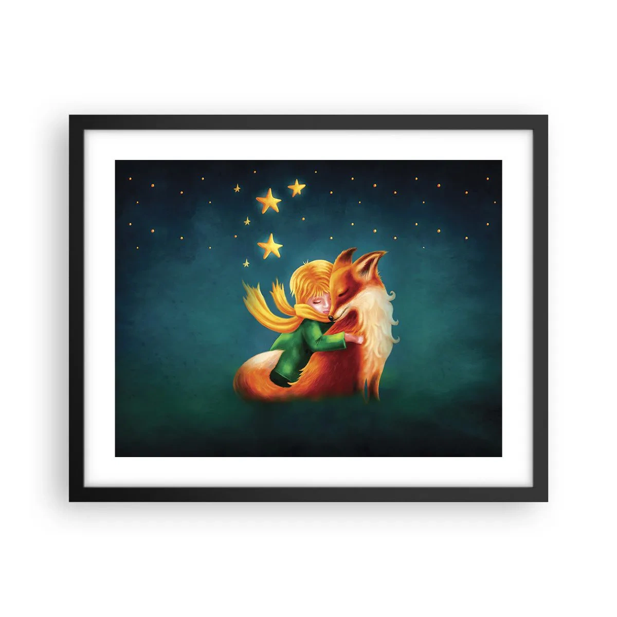 Poster in black frame - Little Prince - 50x40 cm