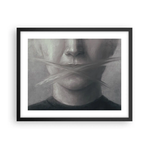 Poster in black frame - Not a Word - 50x40 cm