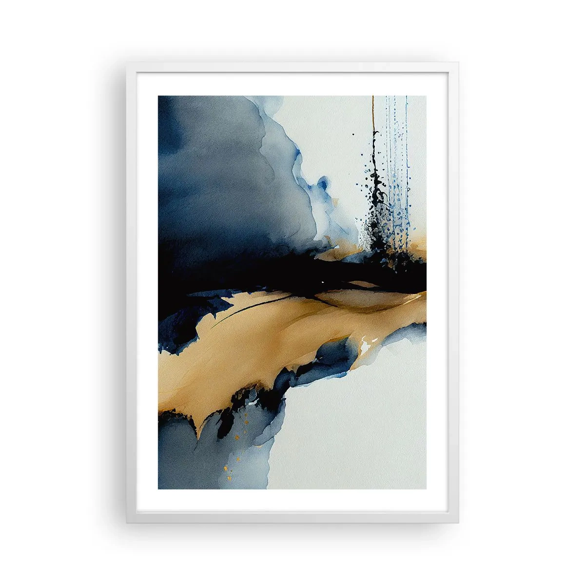 Poster in white frmae - Behind the Curtain - 50x70 cm