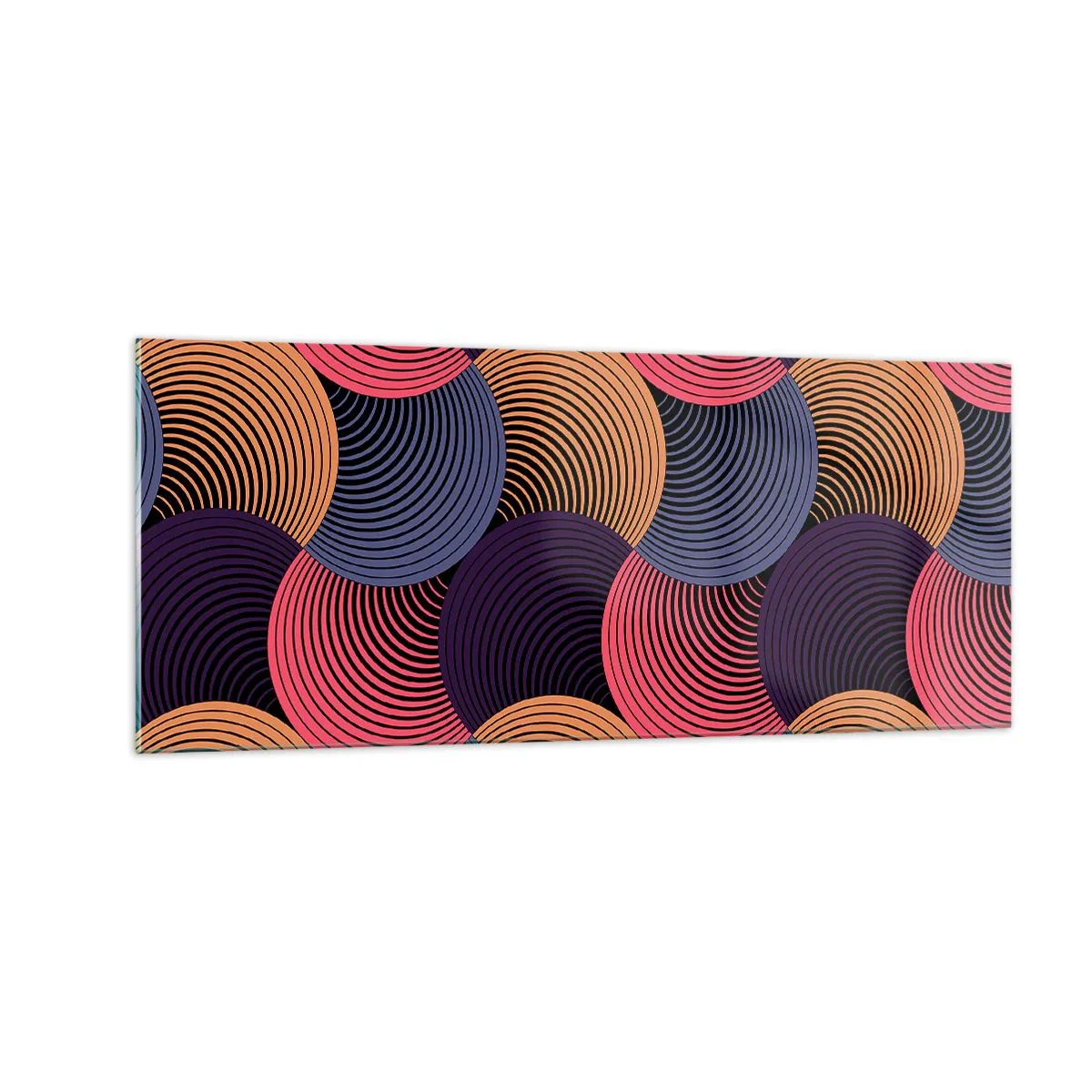 Glass picture - In a Circular Rhythm - 100x40 cm