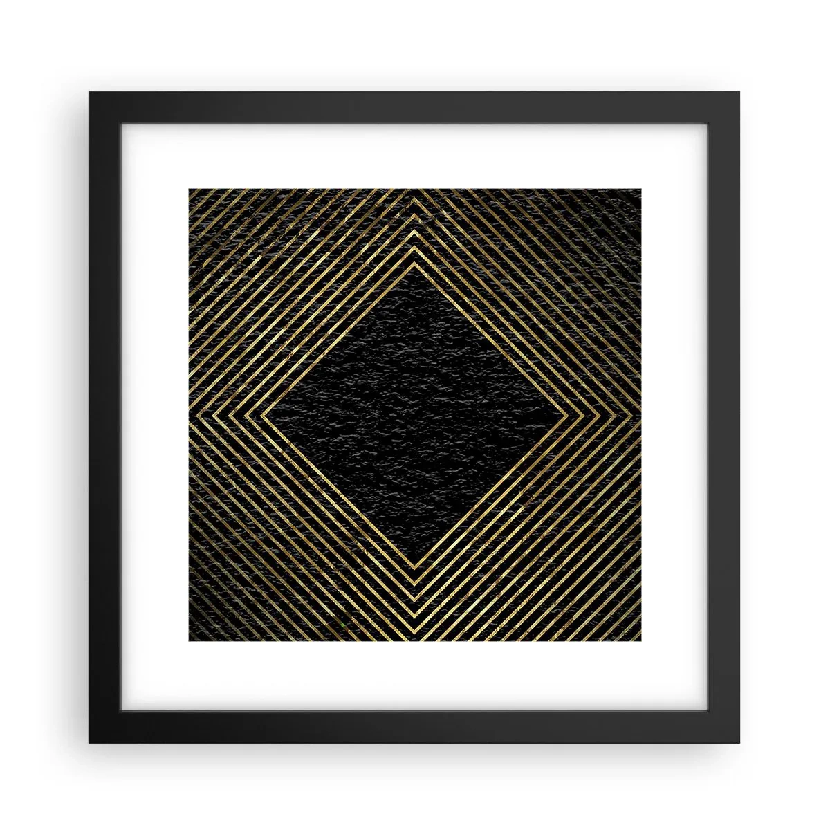 Poster in black frame - Geometry Glamour Style - 30x30 cm