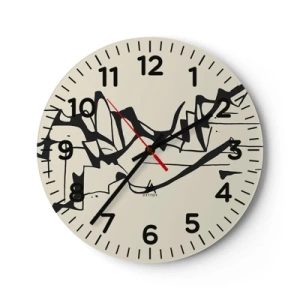 Wall clock - Clock on glass - Maybe Landscape - 40x40 cm