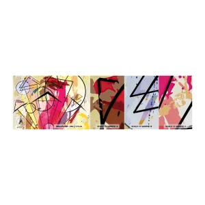 Photo Wallpaper Sample Premium Sand - Explosion  - Abstraction, Piece, Graphics - 100x30 cm
