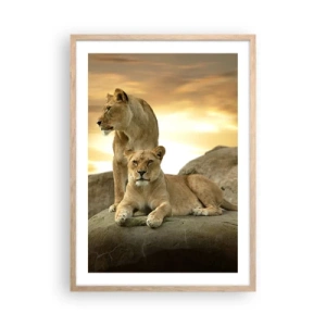 Poster in light oak frame - Royal Majesty - 50x70 cm