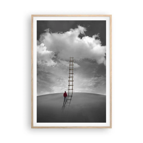 Poster in light oak frame - Everything Is Poissible - 70x100 cm