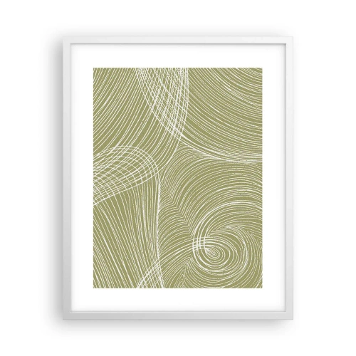 Poster in white frmae - Intricate Abstract in White - 40x50 cm