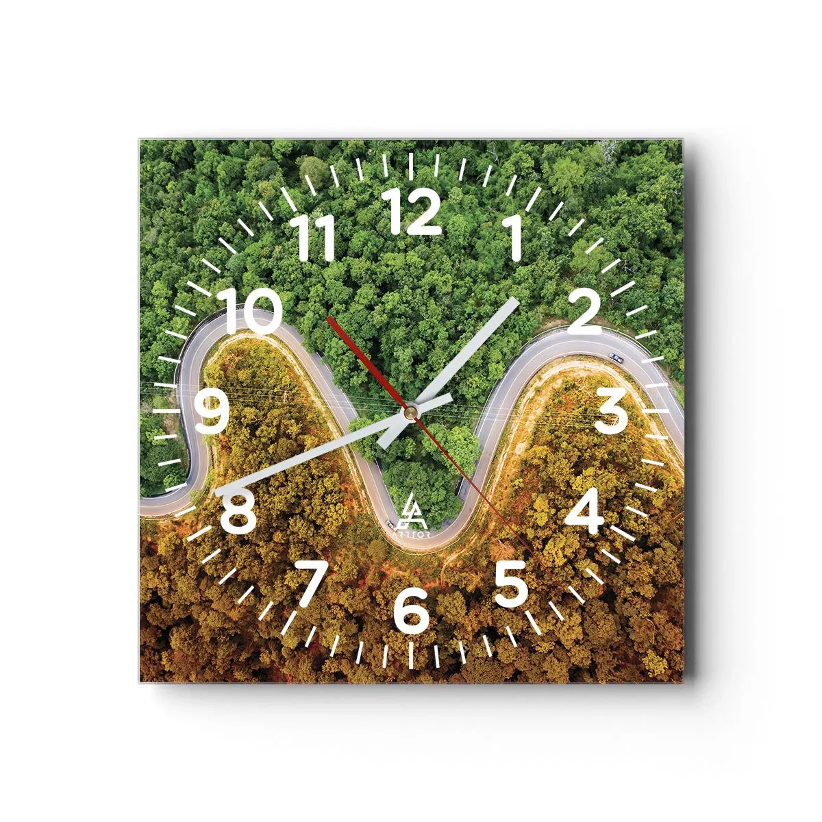 Wall clock - Clock on glass - Borders and Breakthroughs - 30x30 cm