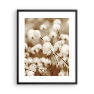 Poster in black frame - Fluffy field - 40x50 cm