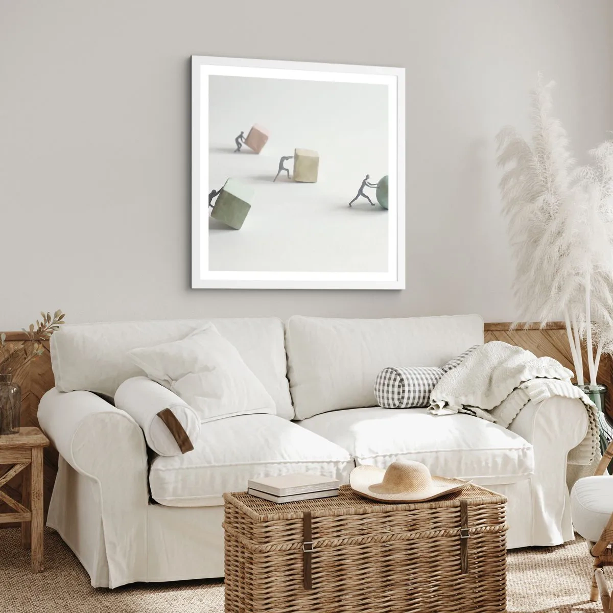 Poster in white frmae - That's Life - 60x60 cm