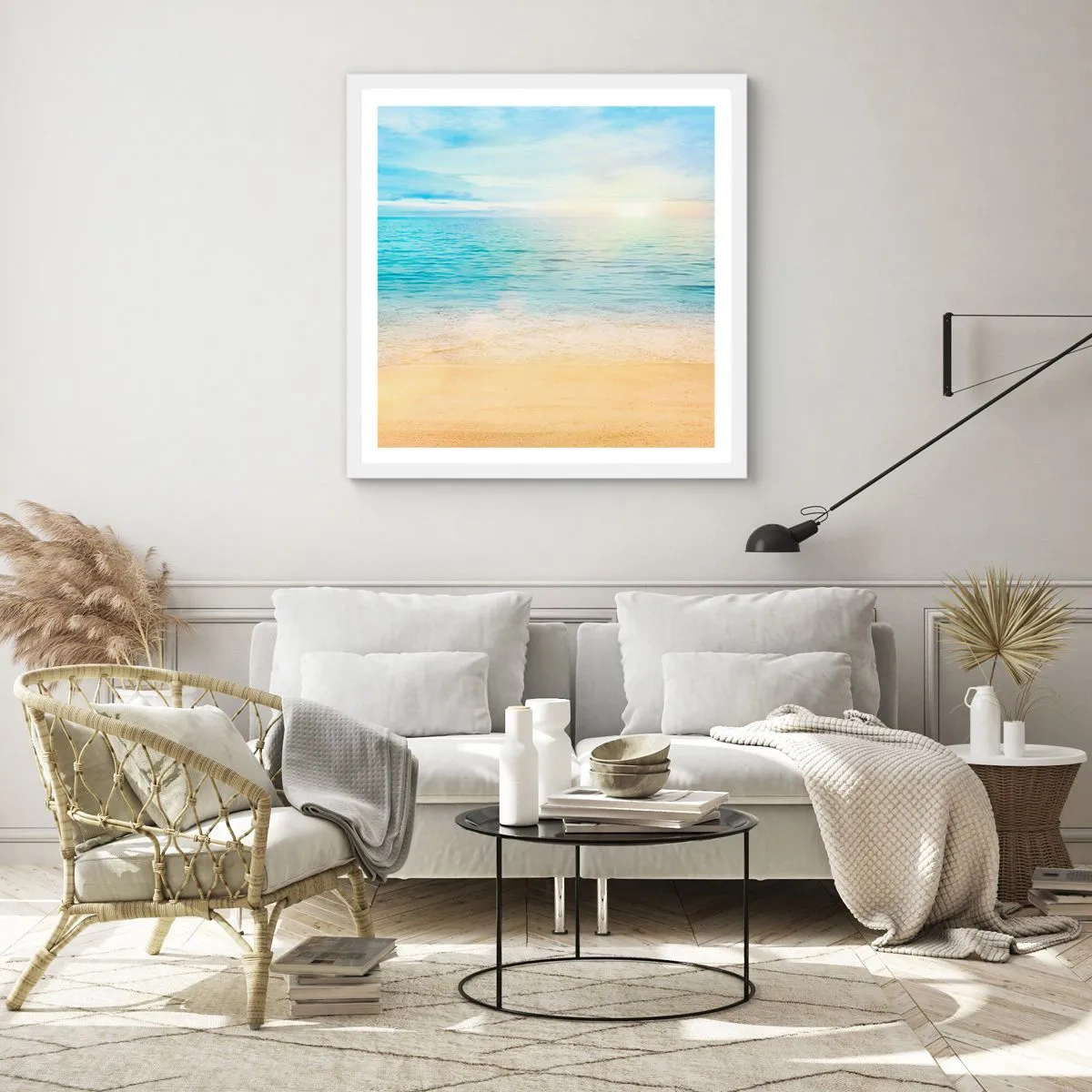 Poster in white frmae - The Big Blue - 40x40 cm