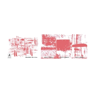 Photo Wallpaper Sample Self-Adhesive Deluxe Sticker - Red City - Abstraction, Graphics, Painting - 100x30 cm