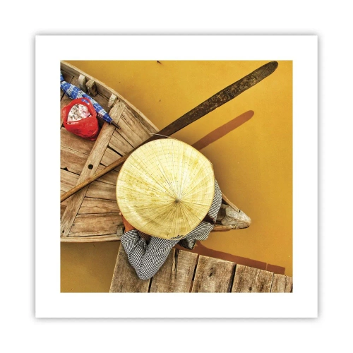 Poster - Life on a Yellow River - 40x40 cm