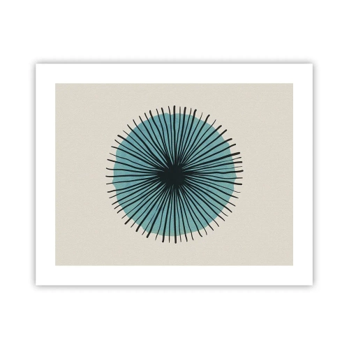 Poster - Rays on Blue - 50x40 cm