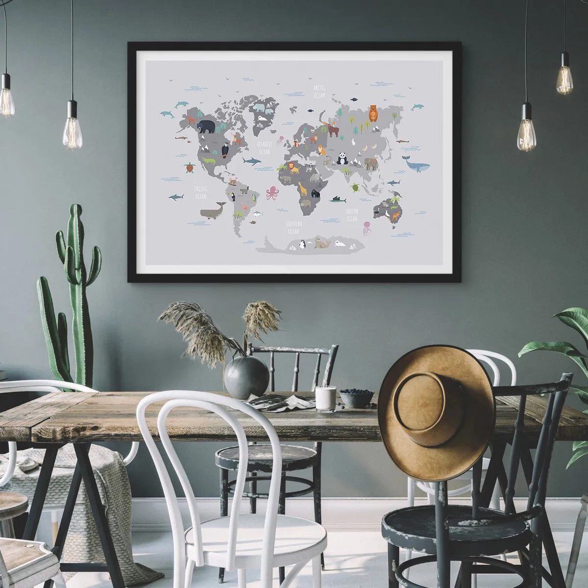 Poster in black frame - Tell Me Where You Are From - 70x50 cm