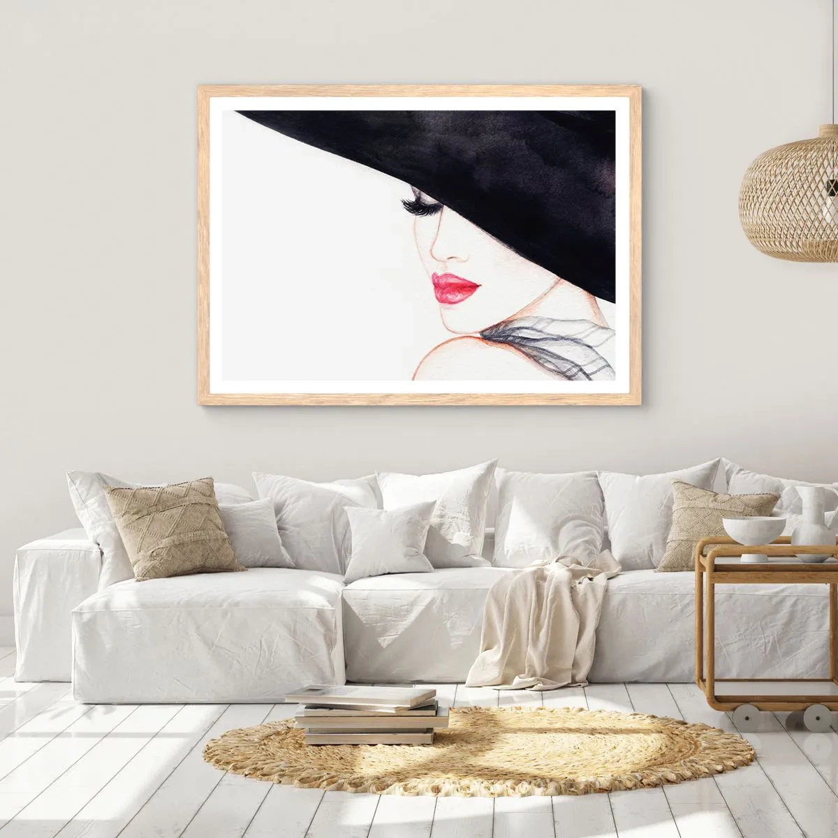 Poster in light oak frame - Elegance and Sensuality - 40x30 cm