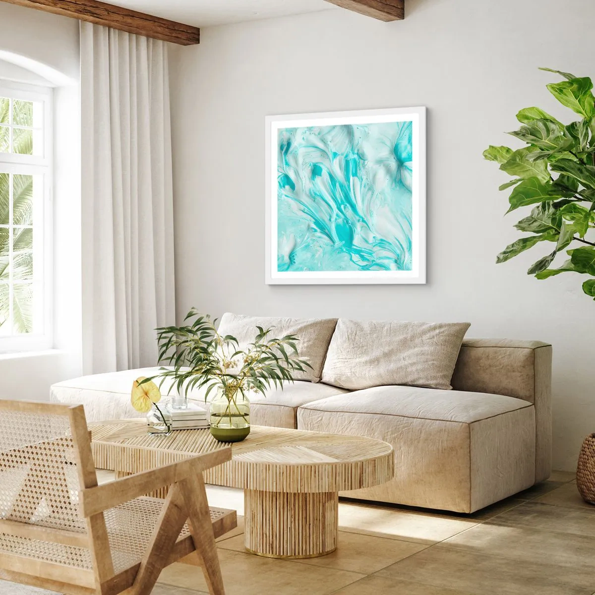 Poster in white frmae - Together Forever - 30x30 cm