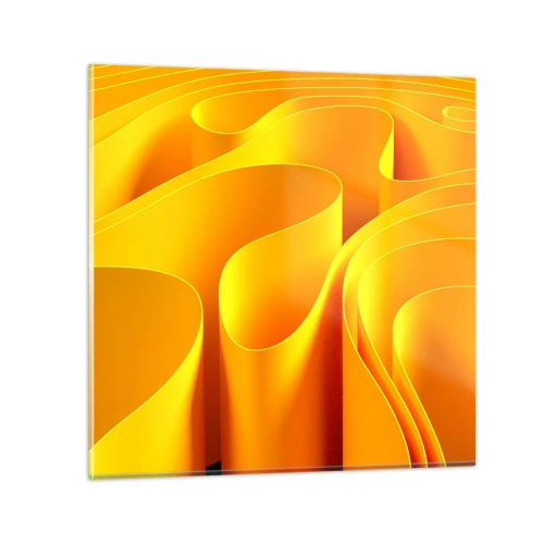Glass picture - Like Waves of the Sun - 30x30 cm