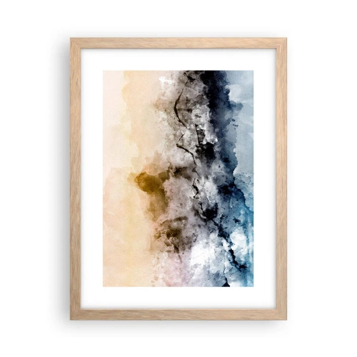 Poster in light oak frame - Drowned in Fog - 30x40 cm