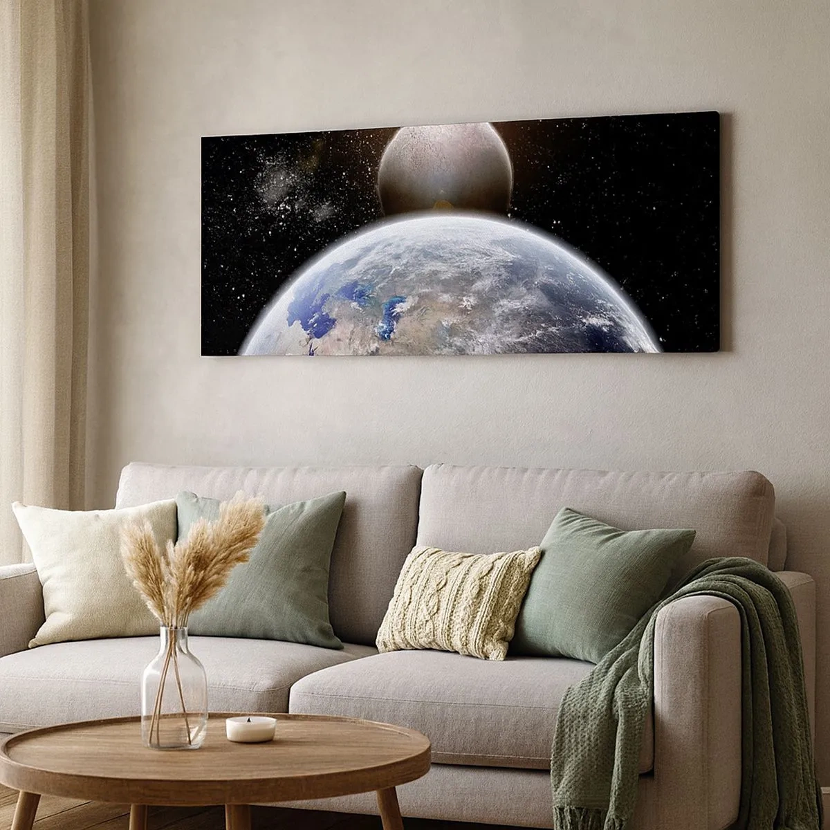Canvas picture - Space Landscape - Sunrise - 100x40 cm