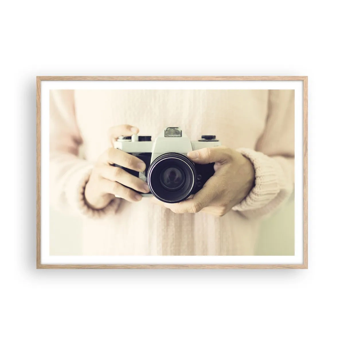 Poster in light oak frame - To Know More… - 100x70 cm