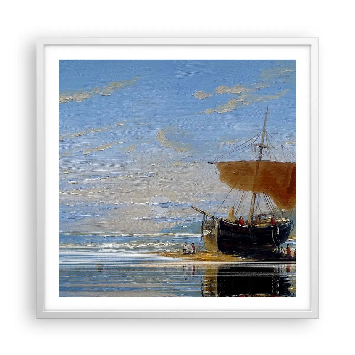 Poster in white frmae - Water, Earth, Air - 60x60 cm