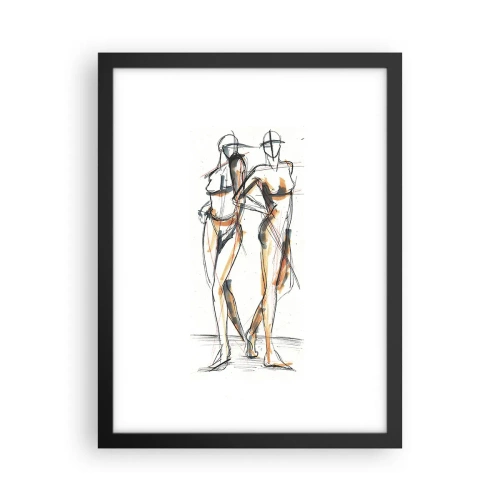 Poster in black frame - Study of Grace - 30x40 cm