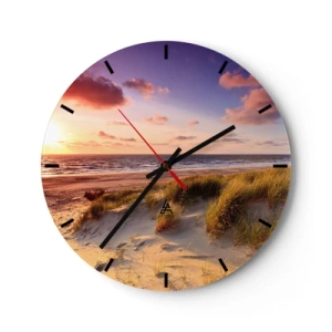 Wall clock - Clock on glass - Air Smells of Summer - 40x40 cm