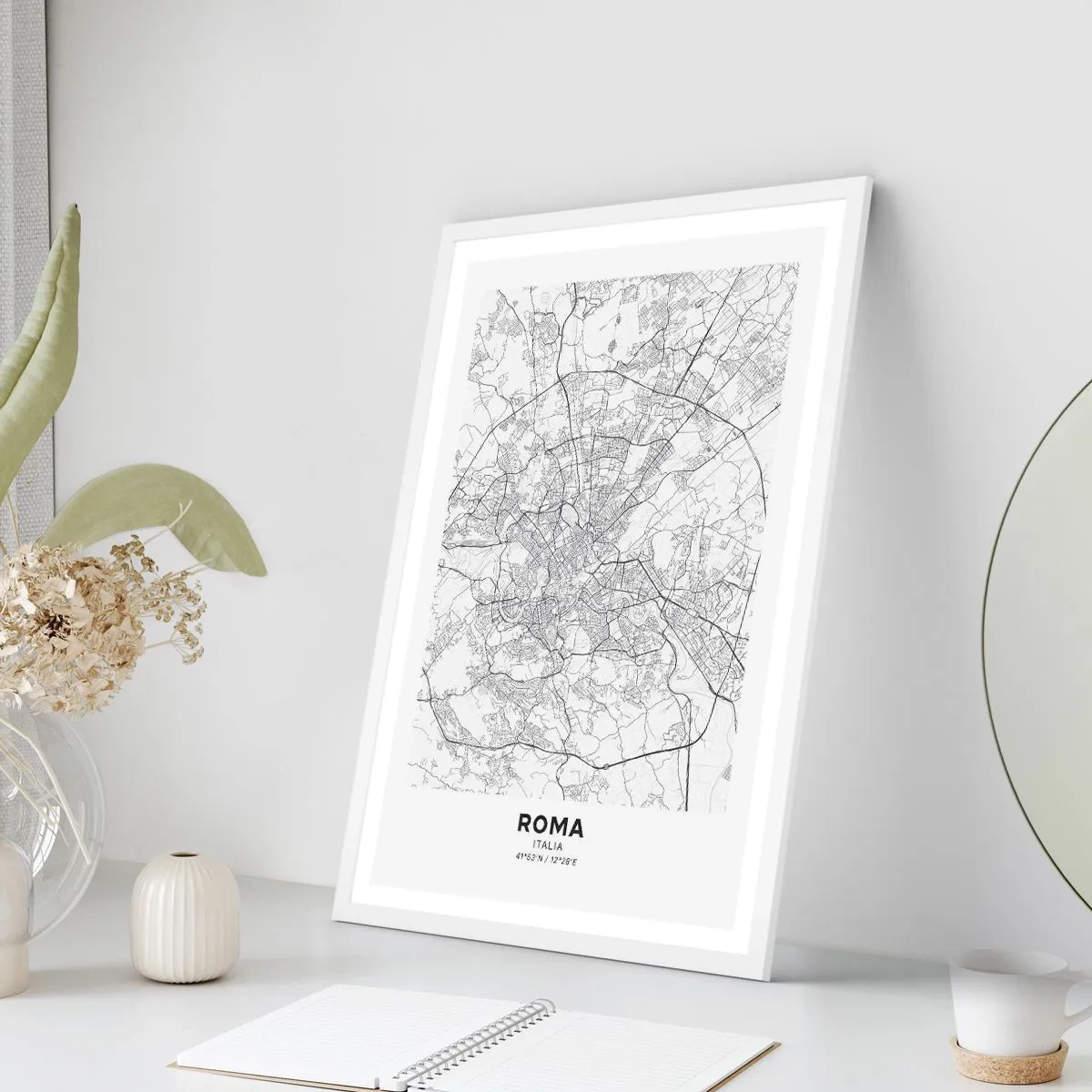 Poster in white frmae - Roman Circle - 70x100 cm