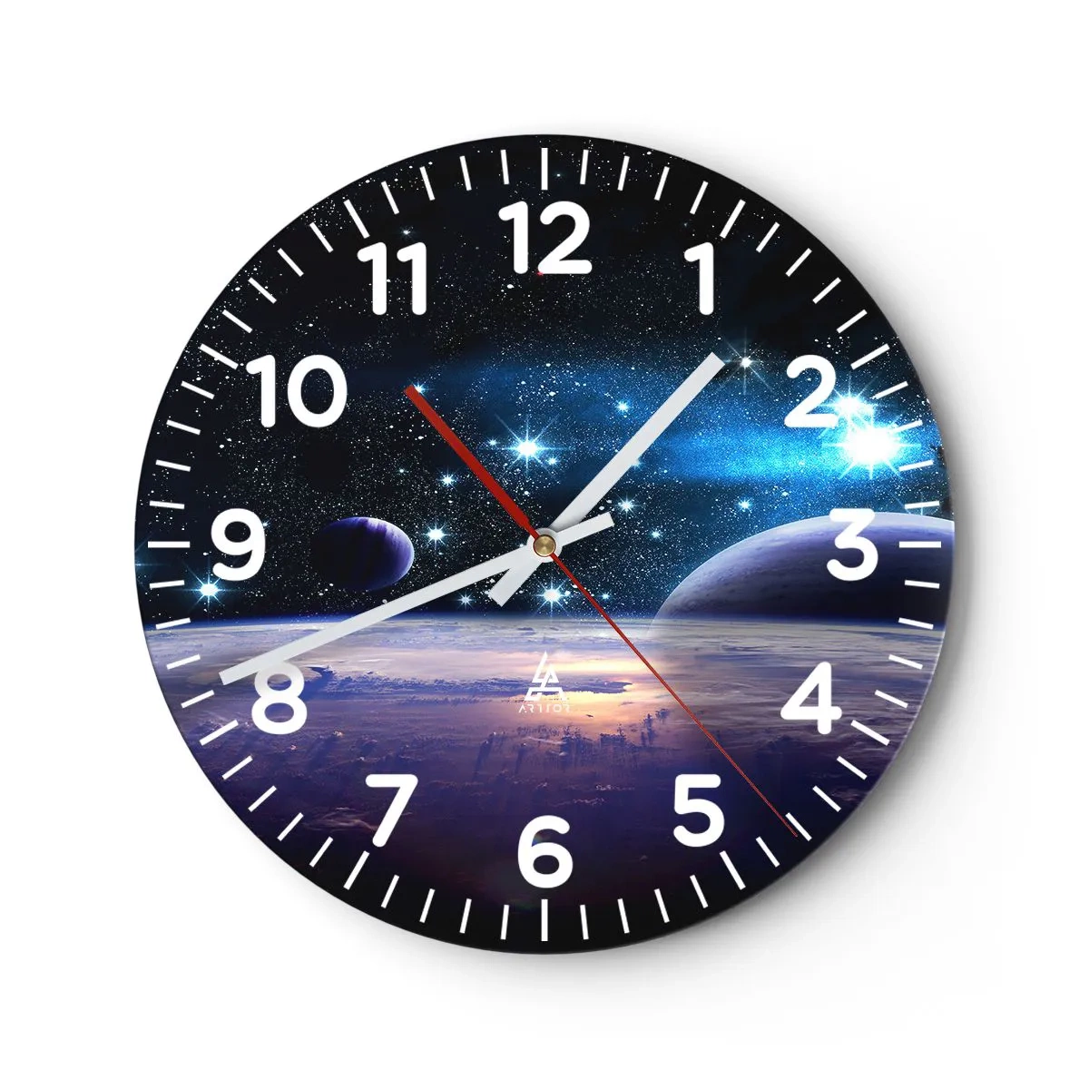 Wall clock - Clock on glass - Still Alone? - 40x40 cm