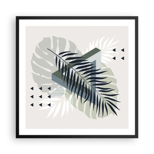 Poster in black frame - Nature and Geometry - Two Orders? - 60x60 cm