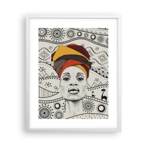 Poster in white frmae - African Portrait - 40x50 cm
