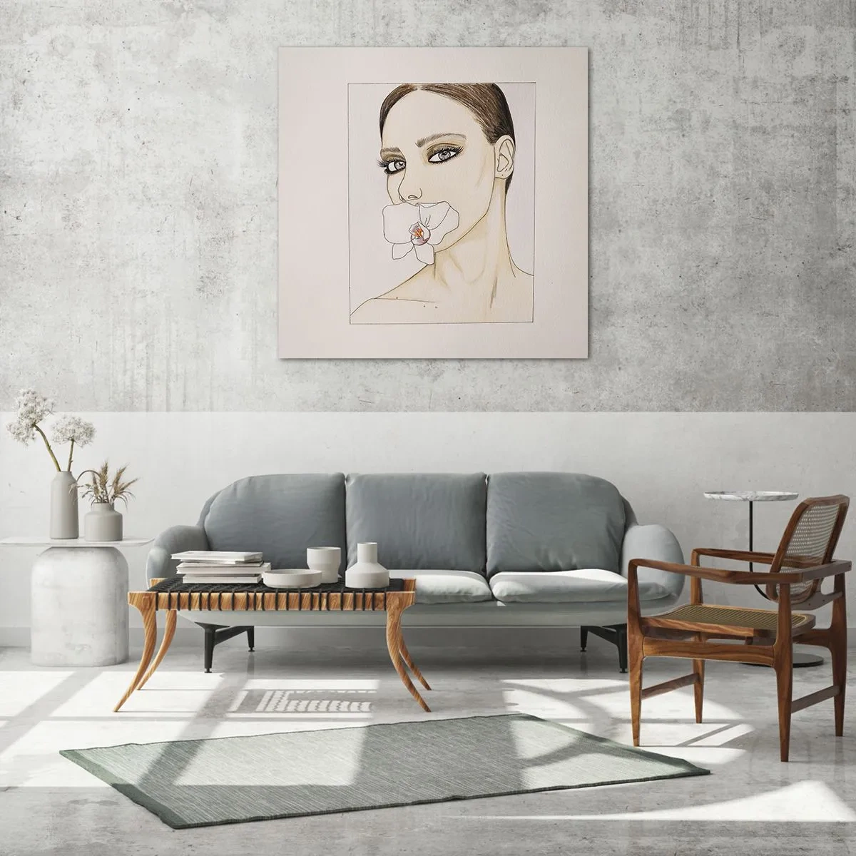 Glass picture - Symbol of Elegance and Beauty - 60x60 cm