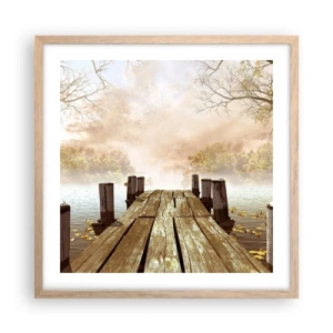 Poster in light oak frame - Gentle Sadness of Autumn - 50x50 cm