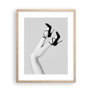 Poster in light oak frame - Upside Down - 40x50 cm