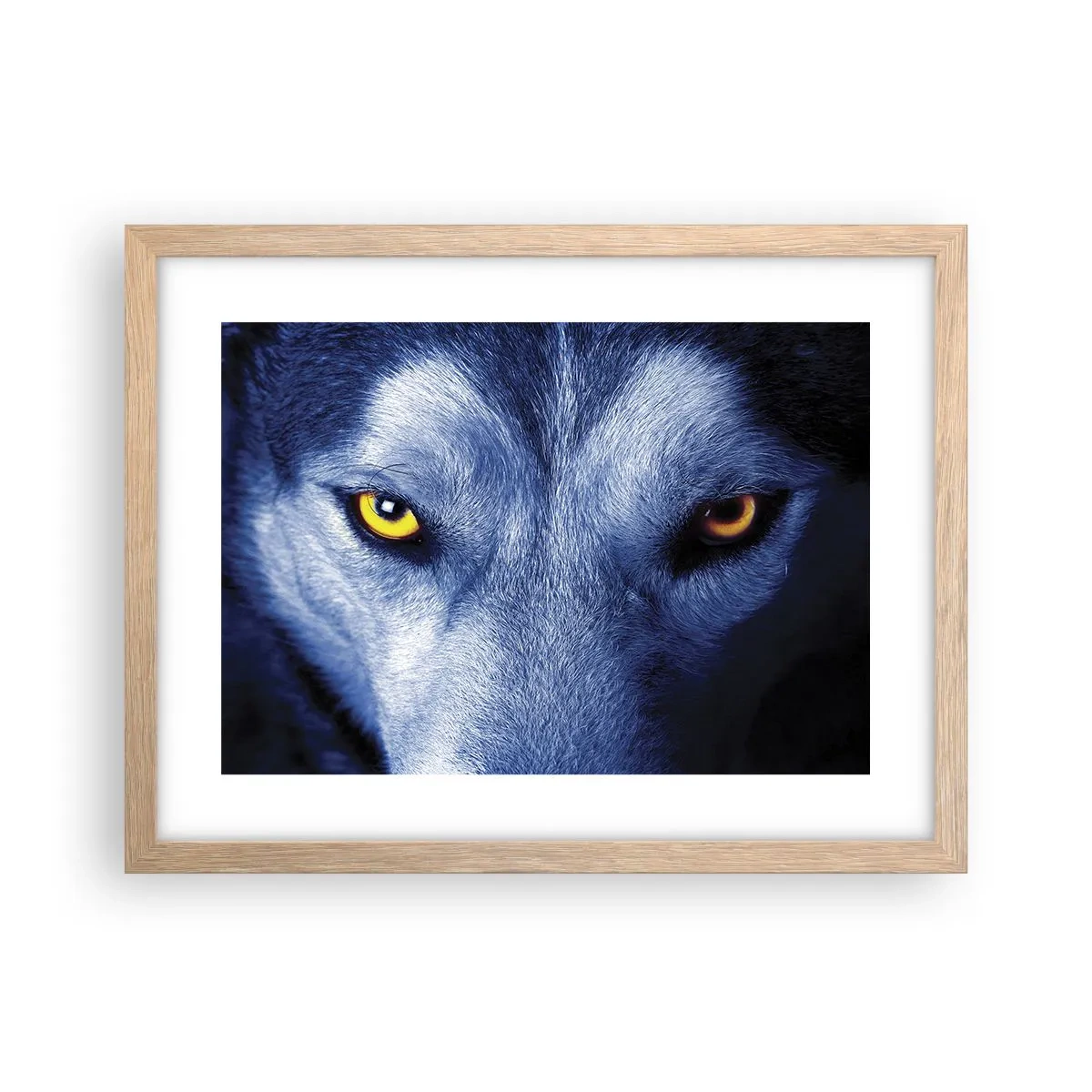 Poster in light oak frame - Mesmerising Look - 40x30 cm
