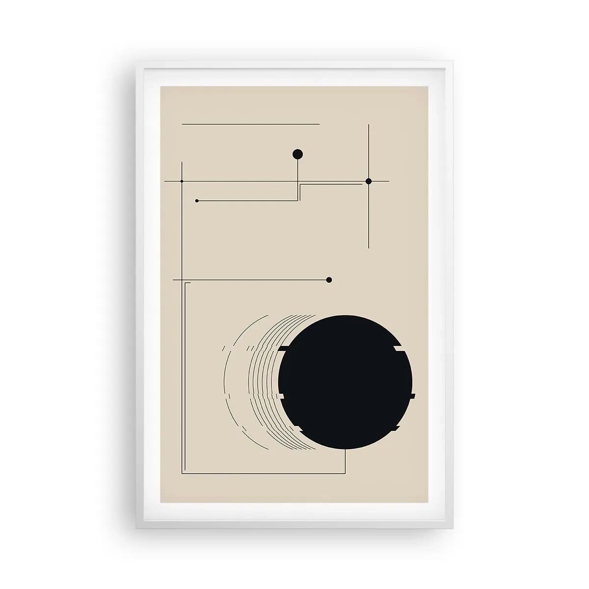 Poster in white frmae - Springy and Dynamic Composition - 61x91 cm
