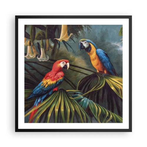 Poster in black frame - Romanticism in Tropics - 60x60 cm
