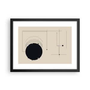 Poster in black frame - Springy and Dynamic Composition - 40x30 cm