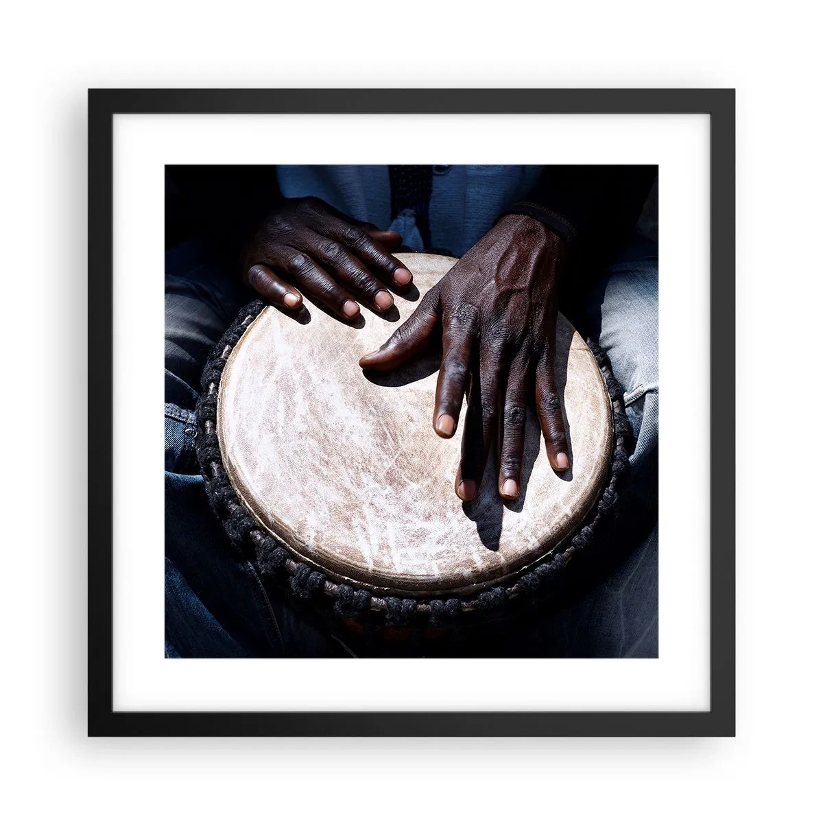 Poster in black frame - Live at Your Own Rhythm - 40x40 cm