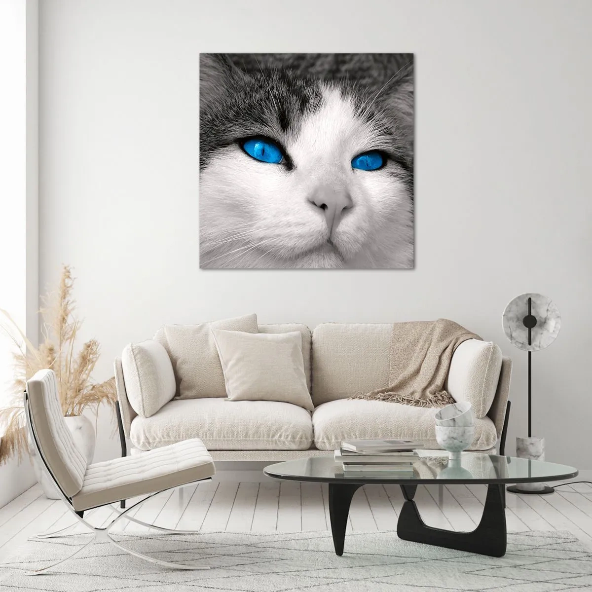 Glass picture - Extremely Blue-eyed - 50x50 cm