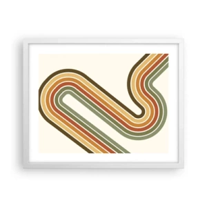 Poster in white frmae - Zigzaging towards the Goal - 50x40 cm