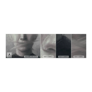 Photo Wallpaper Sample Self-Adhesive Deluxe Sticker - Not a Word - Abstraction, Graphics, Face - 100x30 cm