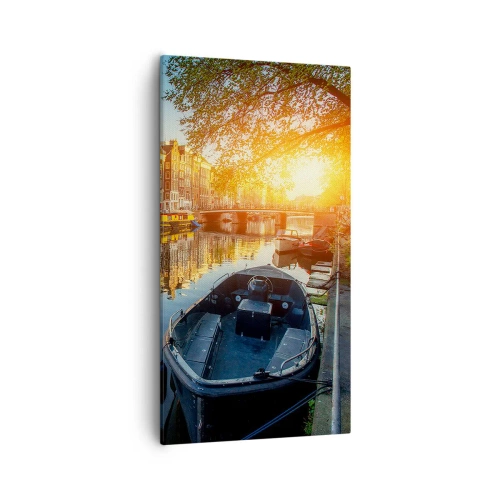 Canvas picture - Morning in Amsterdam - 55x100 cm