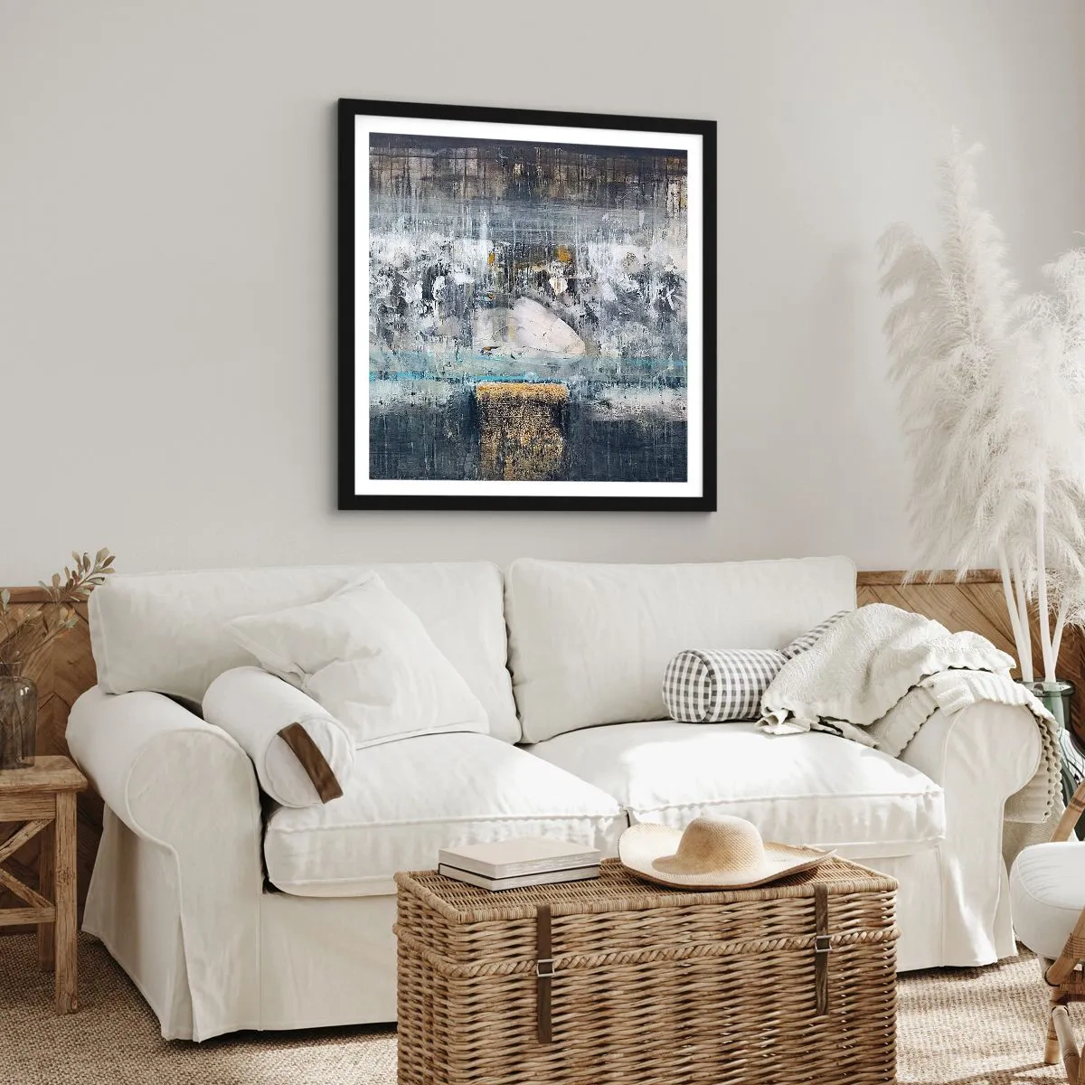 Poster in black frame - Icy Path - 60x60 cm