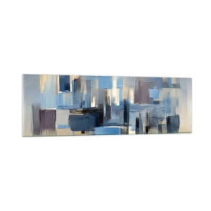 Glass picture - Blue Construction - 160x50 cm