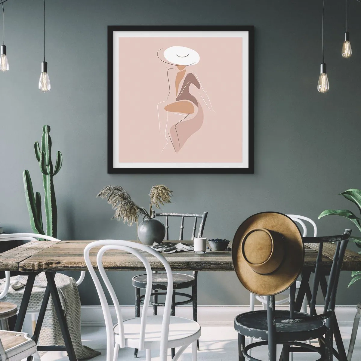 Poster in black frame - Being a Lady - 60x60 cm