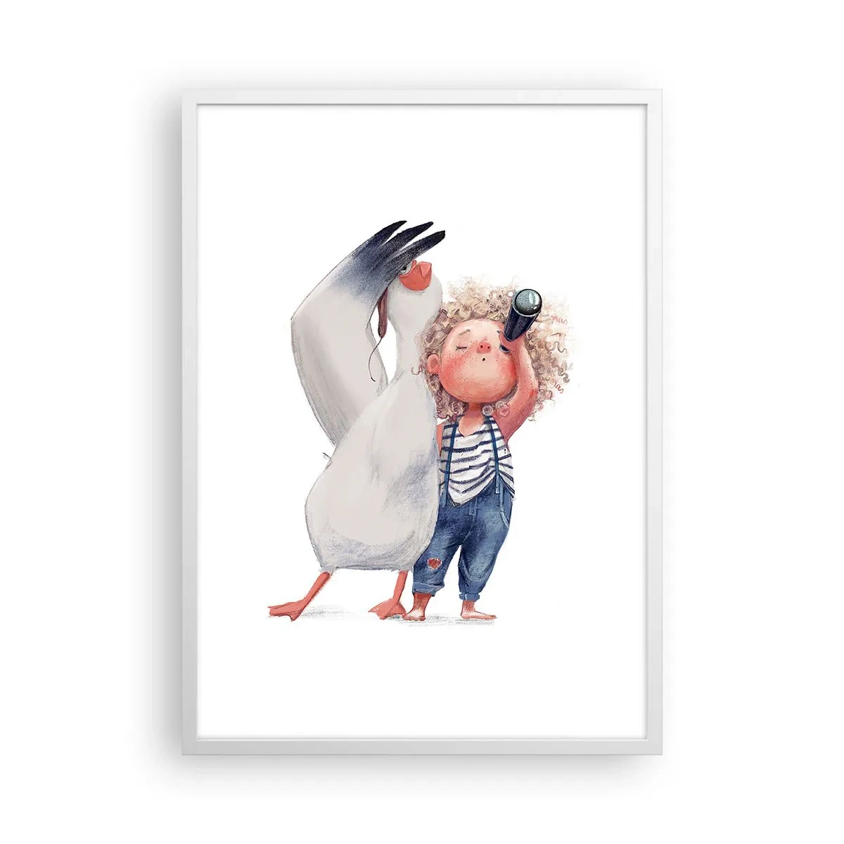 Poster in white frmae - Plan of a Great Journey - 50x70 cm