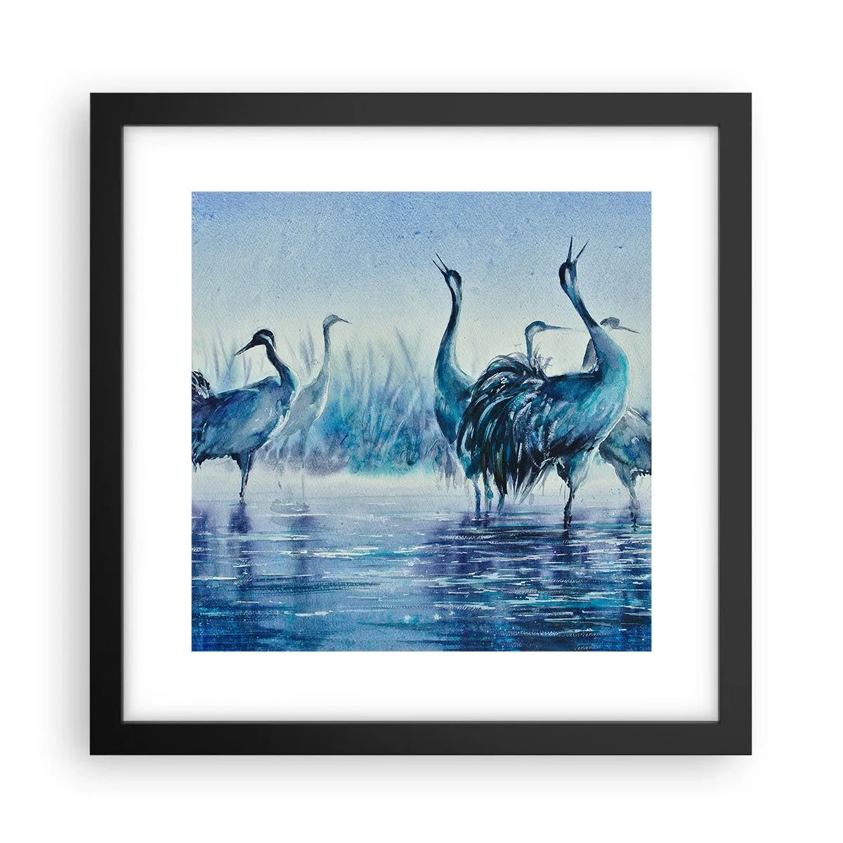 Poster in black frame - Morning Encounter - 30x30 cm