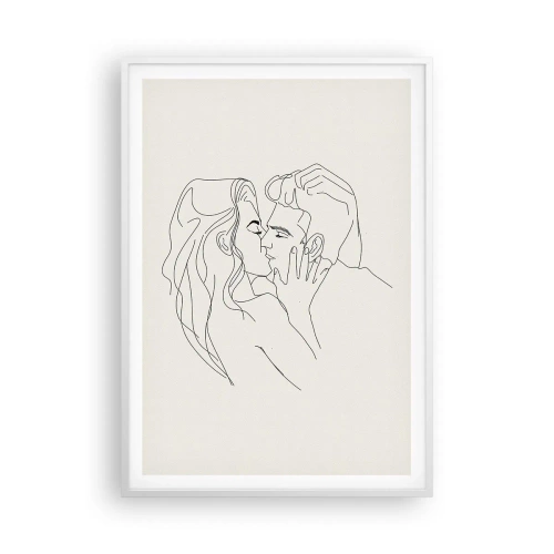 Poster in white frmae - Tangled up by a Feeling - 70x100 cm